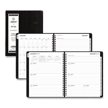 Blue Sky® Aligned Weekly-monthly Notes Planner, 8.75 X 7, Black Cover, 12-month (jan To Dec): 2022 freeshipping - TVN Wholesale